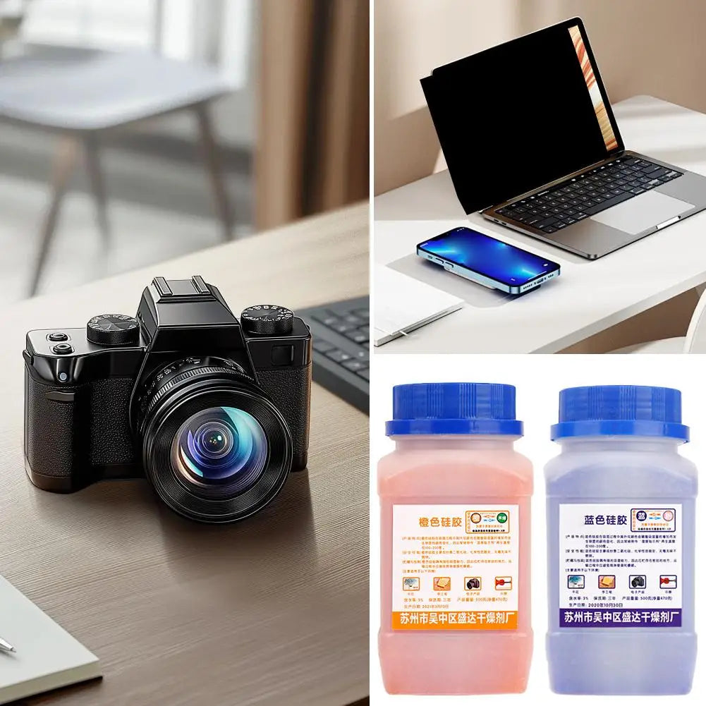 500g Reusable Color-Changing Silica Gel Desiccant Moisture Absorber Silica Gel Desiccant Oasis Select
