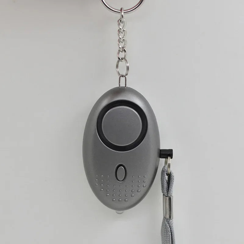 130DB Personal Security Alarm Emergency with LED Buckle Key Lights Emergency Safety Alarm for Women Men Children Elderly Oasis Select grey