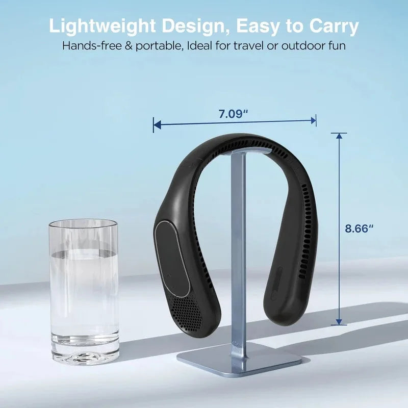 URGGU Neck Fan – 3-Speed Wearable Bladeless Cooling Fan