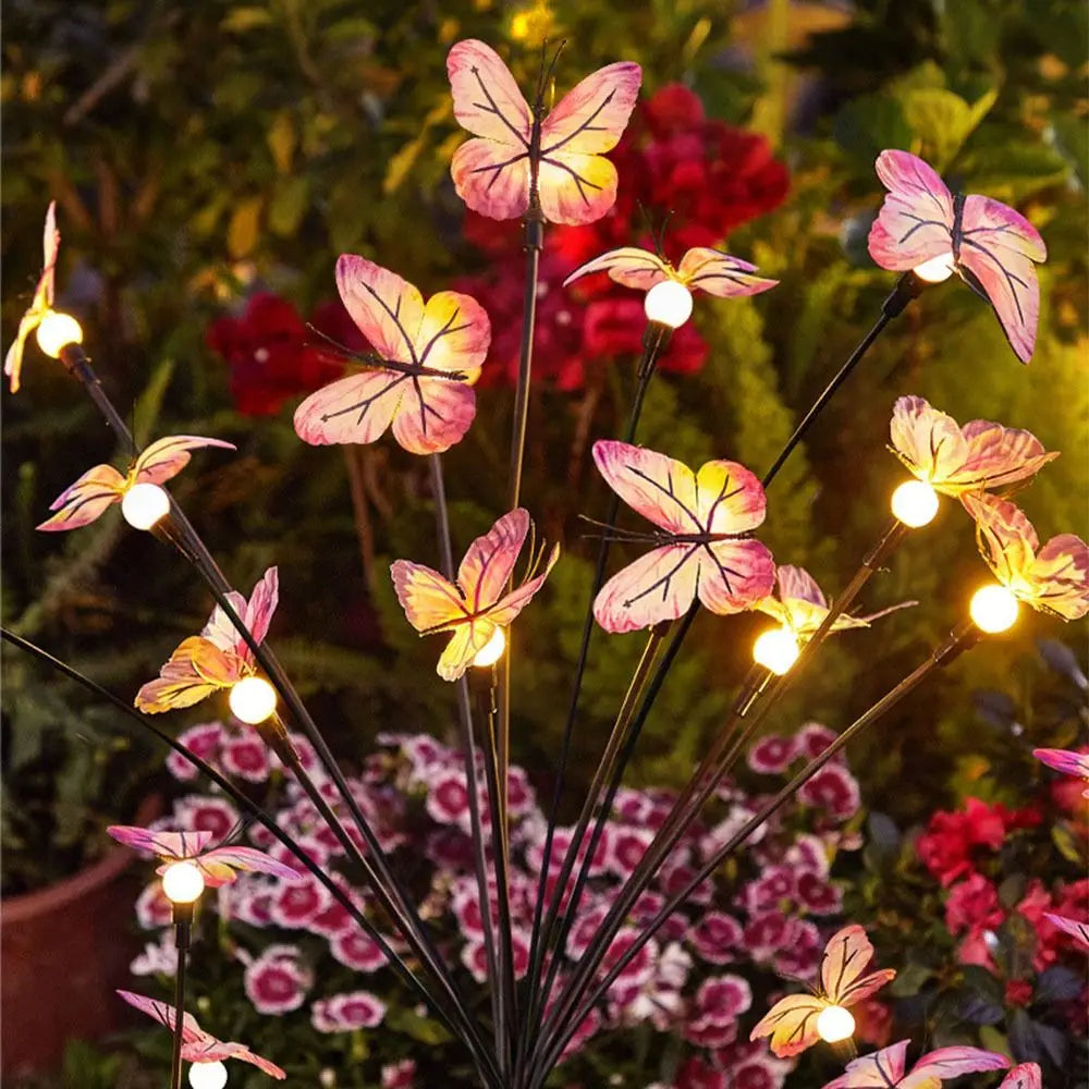 Butterfly Solar Garden Lights – 6/9 Head, 8 Modes, Waterproof
