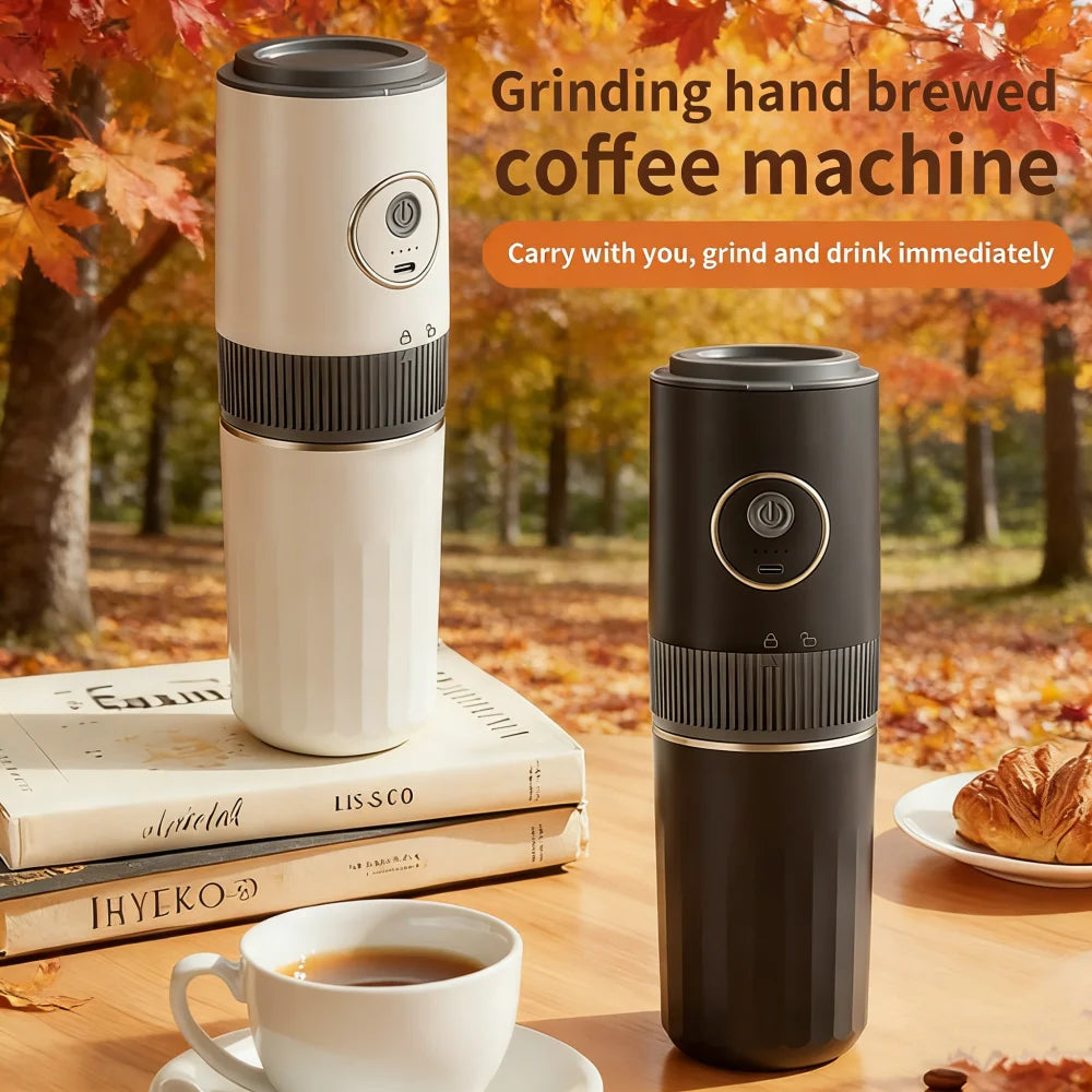 Hot Style Grinding and Hand-brewed Coffee Machine Electric Bean Grinder Outdoor Portable Grinder Hand-brewed Coffee Machine Oasis Select