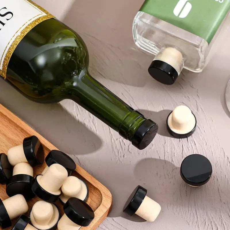 SUSU 10Pcs Wine Bottle Cork Stopper T Shaped Wine Stopper Tasting Cork Replacement Reusable Cork Glass Beer Bottle Sealing Oasis Select