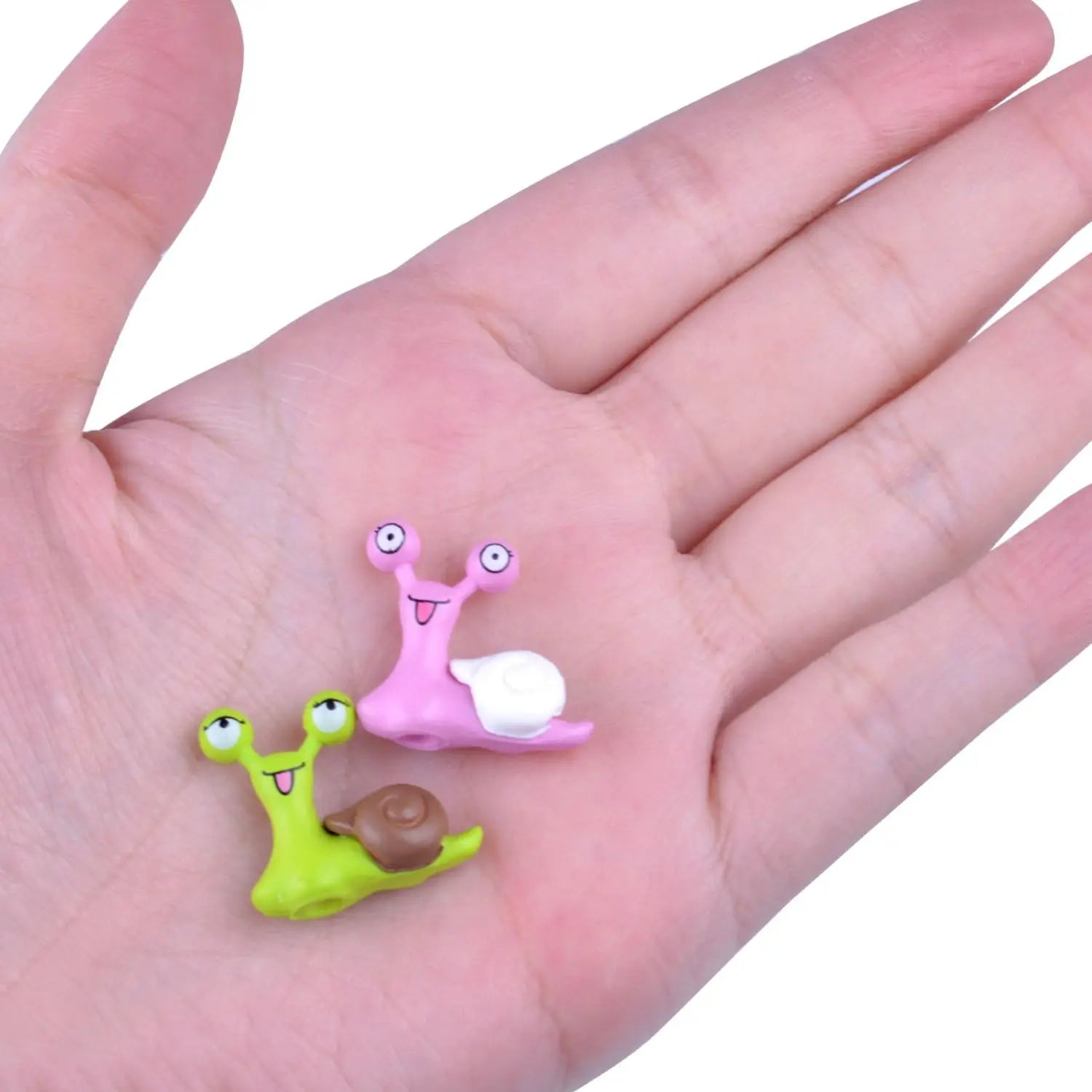 2-8 PCS Miniature Resin Snail Figurine – Cute Garden Ornament for Fairy Dollhouse, Bonsai Plant Decor & Terrarium Oasis Select