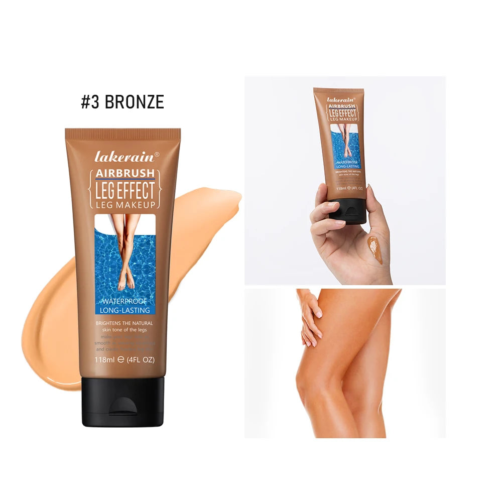 100ml Leg Makeup Lotion Waterproof & Anti-Transfer Long Lasting Even Skin Tone Body Foundation Body Tanning Cream Bronze Makeup Oasis Select 118ml Deep Brown