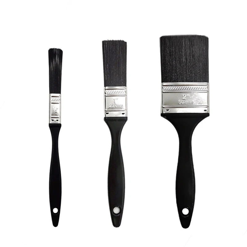 3pcs Thickened Paint Brush Apply Evenly Cleaning Tool Plastic Handle Brush Plastics Solid Wall Brushing Tools Wall Painting Oasis Select black