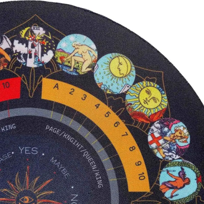 8.7in Divination Board Round Pendulum Mat Rubber Pendulum Divining Mat Altar Tarot Table Cloth For Spiritual Healing Balance Oasis Select