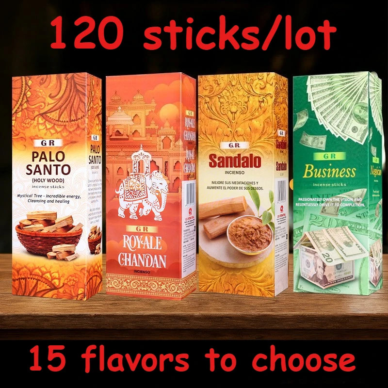 120 sticks/lot Natural sandalwood OUDH Palo Santo indian incense sticks Purifying Air Deodorization Aromatherapy Scents for home Oasis Select