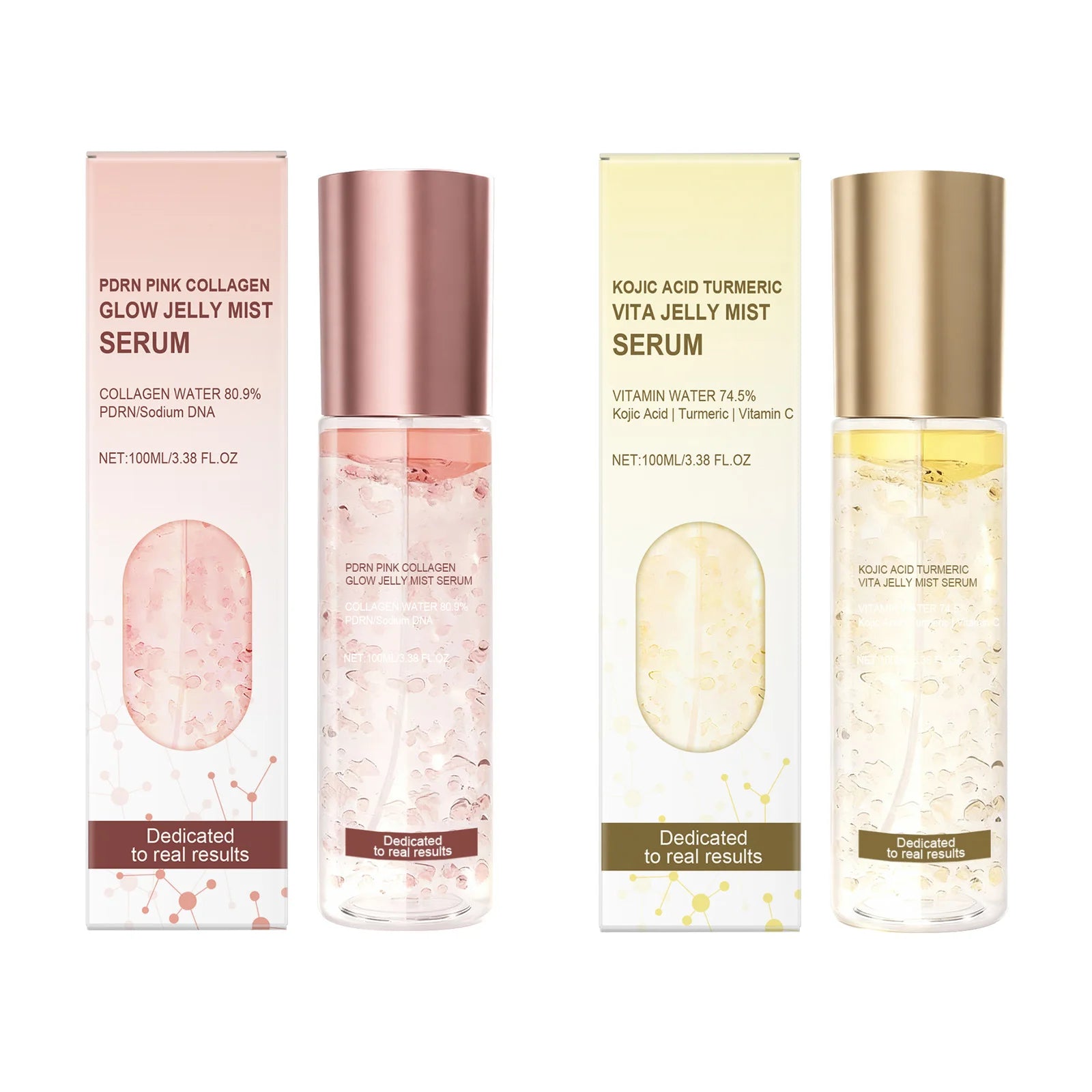 Jelly Mist Serum Brightening Firming Hydrating Face Spray Smoothing Facial Hyaluronic Acid Collagen Moisturizing Skincare Set Oasis Select 1 Set