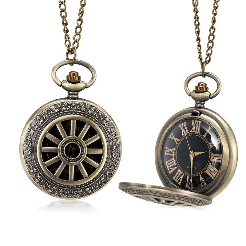 Vintage Quartz Pocket Watch with Chain | Personalized Gift