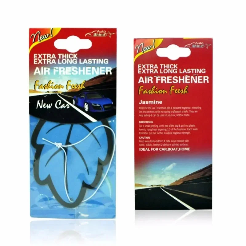 6PCScar accessories interior Car Air Freshener Natural scented tea paper Auto Hanging Vanilla perfume fragrance Leaf Shape Oasis Select
