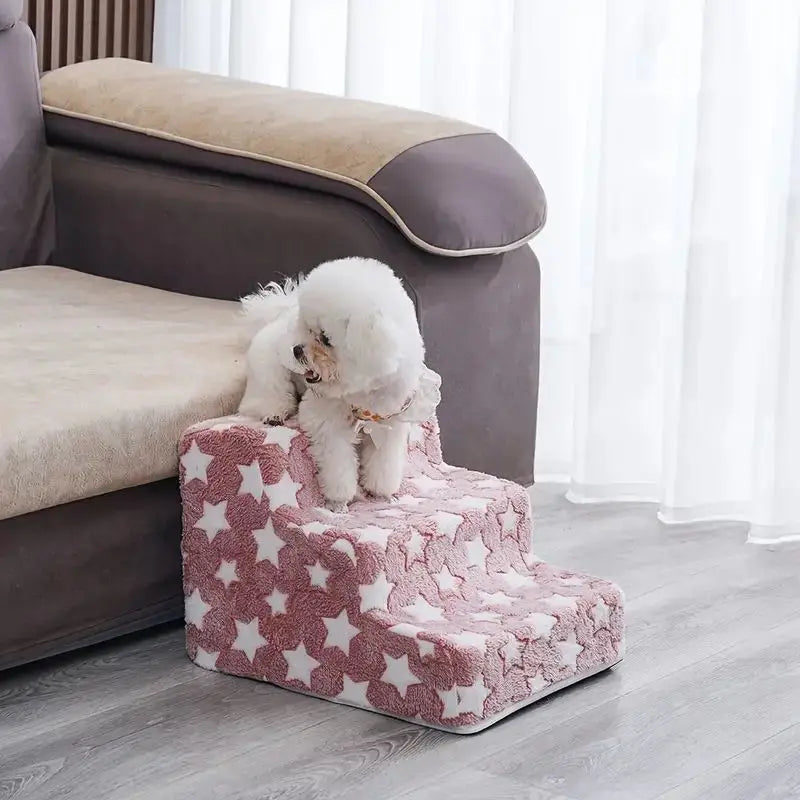 Pets Star Steps Foam Dogs Secure Stairs 3/4 Ramps Non-Slip Pets Steps for Protect Older Dogs Pets with Joint Pain Sofa Bed Ladde Oasis Select