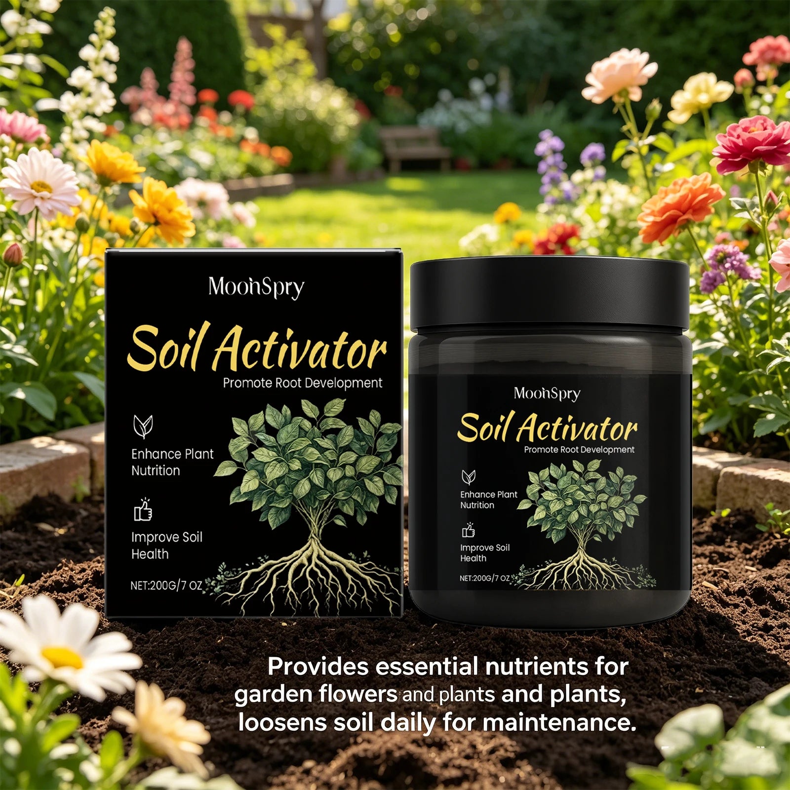 Soil Activator for Plants Garden Nutrient Soil Promote Root Health Growth Flower Loose Soil Improves Soil Structure Plant Care Oasis Select