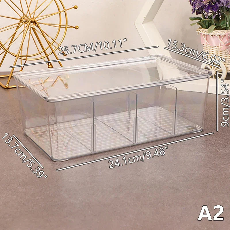 Tea Bag Storage Box Office Multifunctional Storage Box with Lid Acrylic Organizer Coffee Bag Compartment Box Storage Box Oasis Select