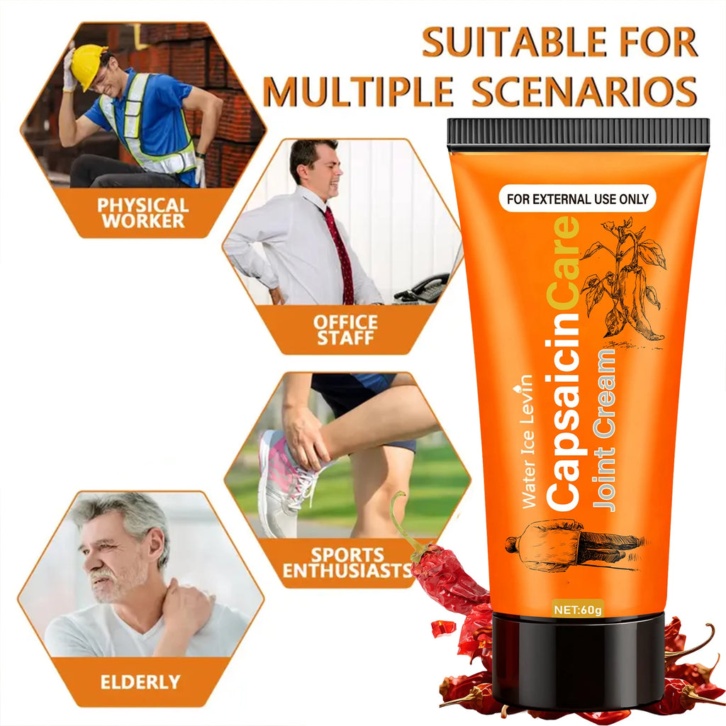 Capsaicin Care Joint Cream for Targeted Relief & Moisturizing with Glucosamine & Vitamin C. Oasis Select