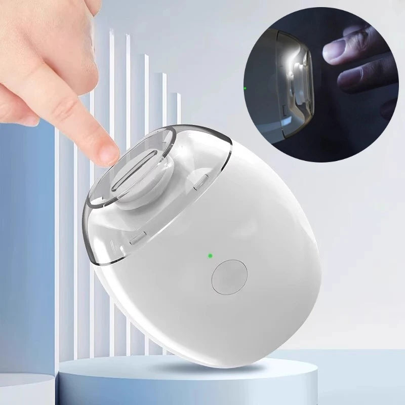 2 IN 1 Rechargeable Electric Nail Clipper With LED Light Low Noise Automatic Grinder Trimmer Pain-Free Manicure Tool For Baby Oasis Select
