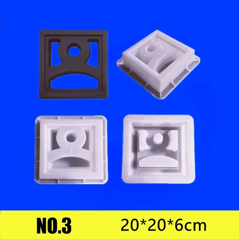 Plastic Hollow Brick Mold 20*20*6cm Square Wall Brick Mould 3D Carving Anti-Slip Cement Antique Brick Mold Garden Wall Oasis Select 3