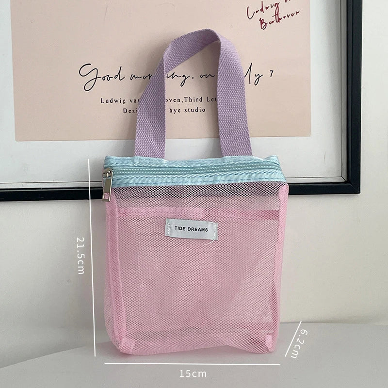 Portable Mesh Cosmetic Bag | Travel Toiletry & Makeup Organizer Cosmetic Travel Bag Oasis Select A3