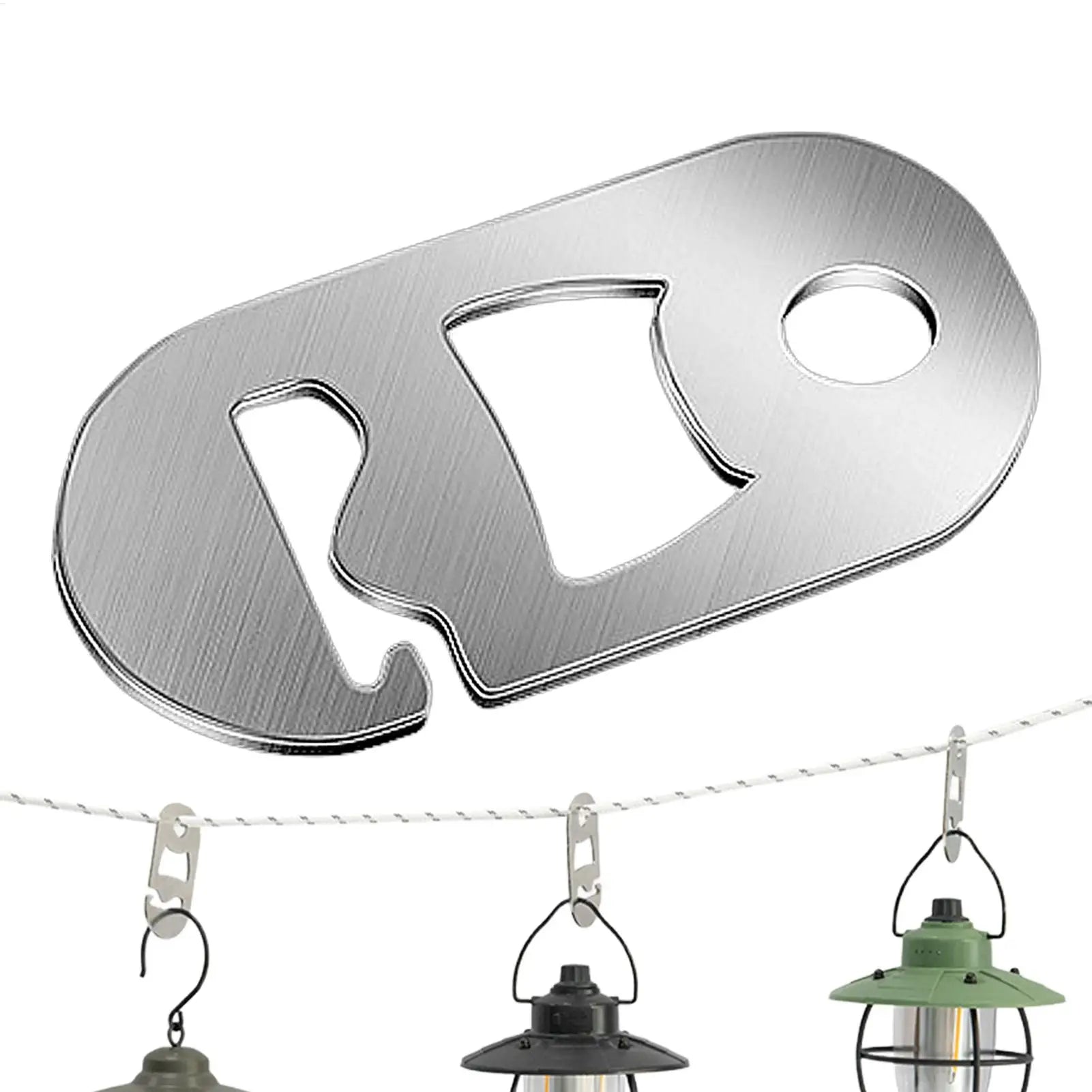 Tent Canopy Adjustment Buckle Sunshade Fixing Buckle Hook Bottle Opener High-Strength Wind Rope Cord Adjuster Multifunctional Oasis Select