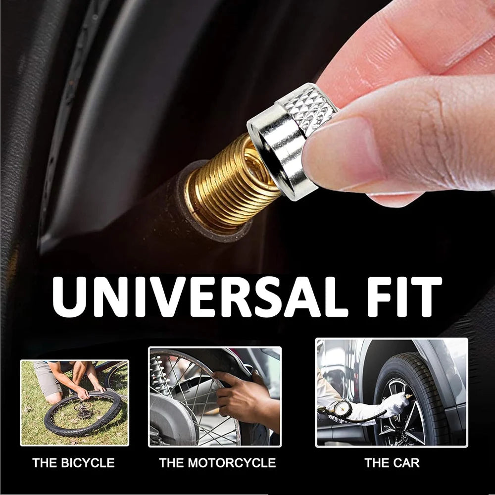 12Pcs Tire Valve Stem Caps, Premium Metal Brass Valve Stem Caps with Rubber Gasket,Tire Valve Dust Proof Covers Oasis Select