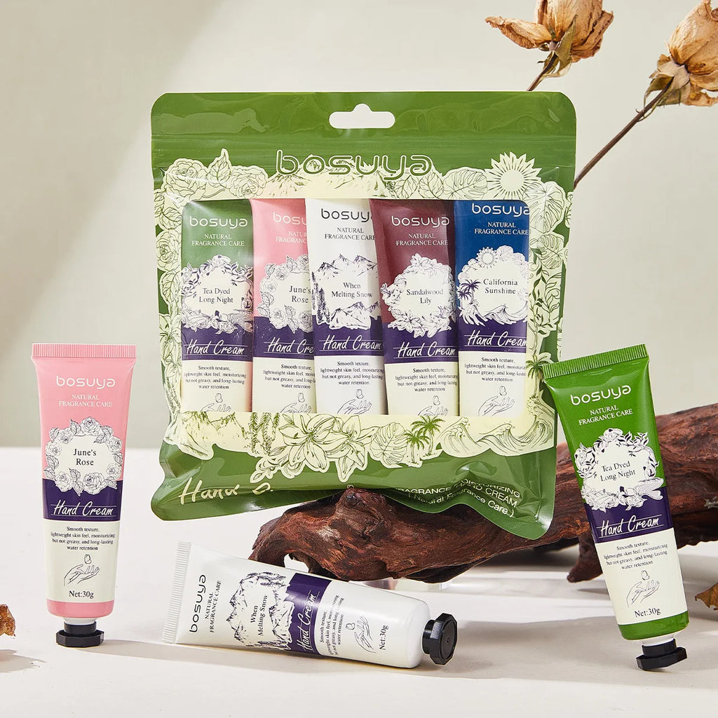 YOUNGCOME 5-Piece Plant Hand Cream Gift Set – Moisturizing Hand Cream Set Oasis Select Ivory