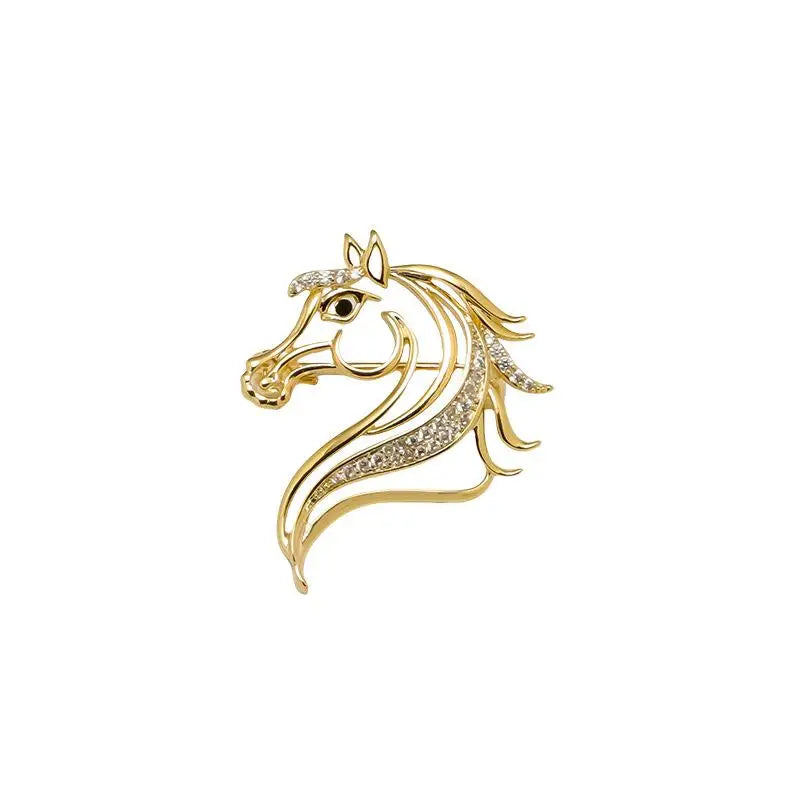Creative Animal Horse Brooch Fashion Personality Pony Pin Men And Women Accessories Holiday Gift Oasis Select XY-06