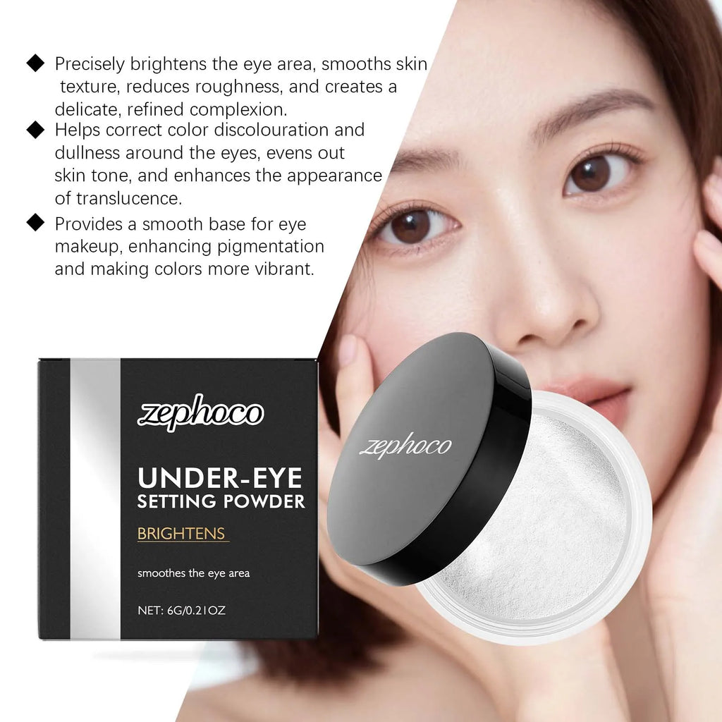 Brightening Loose Powder Reduce Dullness Smooth Pores Highlight Under-Eye Lightweight Blends Foundation Soft-Focus Matte Finish Oasis Select
