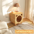 Wooden Cat Nest Bedside Tables Multi Functional Cat Nest Four Season Simple Storage Locker Nightstands Bedroom Furniture Oasis Select Khaki