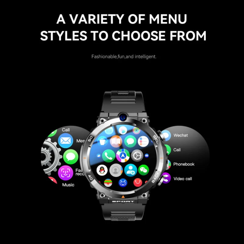 NEW 4G LTE H10 Smartwatch 128GB 500W Dual Camera Video Calls Wifi NFC Door Access 1380mAh Battery Capacity SIM Card Smart Watch Oasis Select