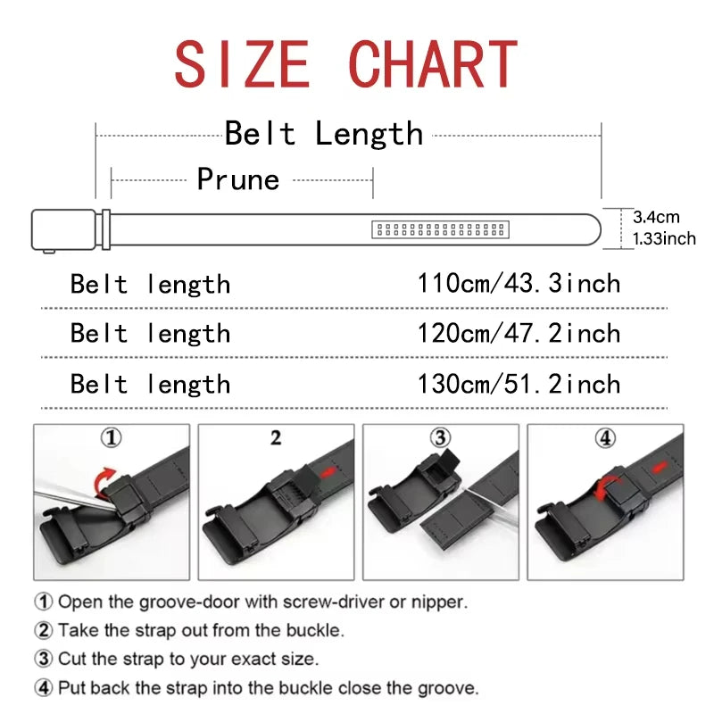 Men's quality belt, luxury belt, black men's automatic buckle, jeans men's belt, suit belt Oasis Select