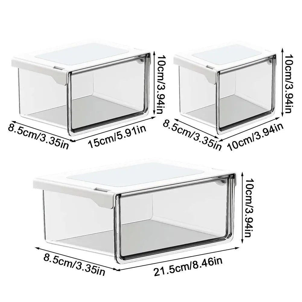 Self-Adhesive Under-Desk Drawer Storage Box – S/M/L Clear