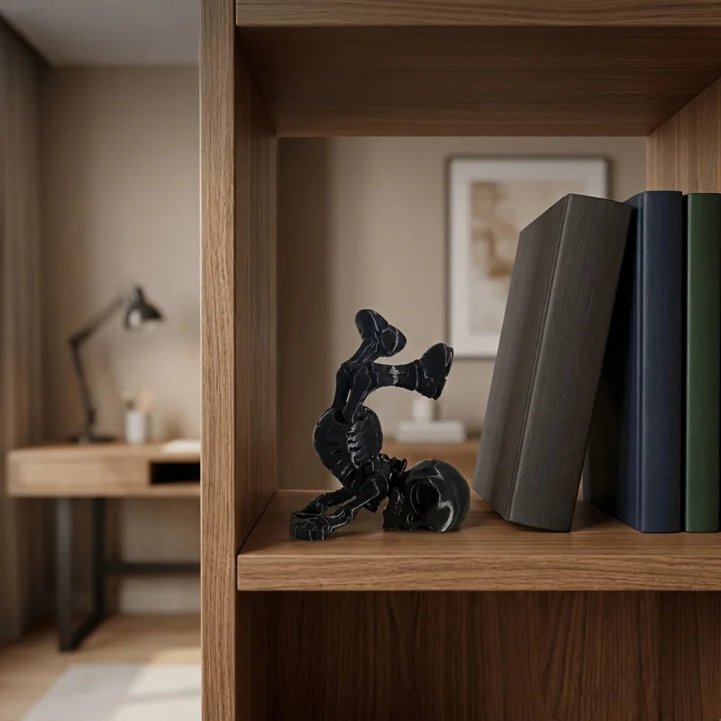 Handstand Playful Bone Miniature Figurines 3D Printing Micro Home Decor Ornament for Home Bookshelf Bedroom & Study Desktop Gift Oasis Select