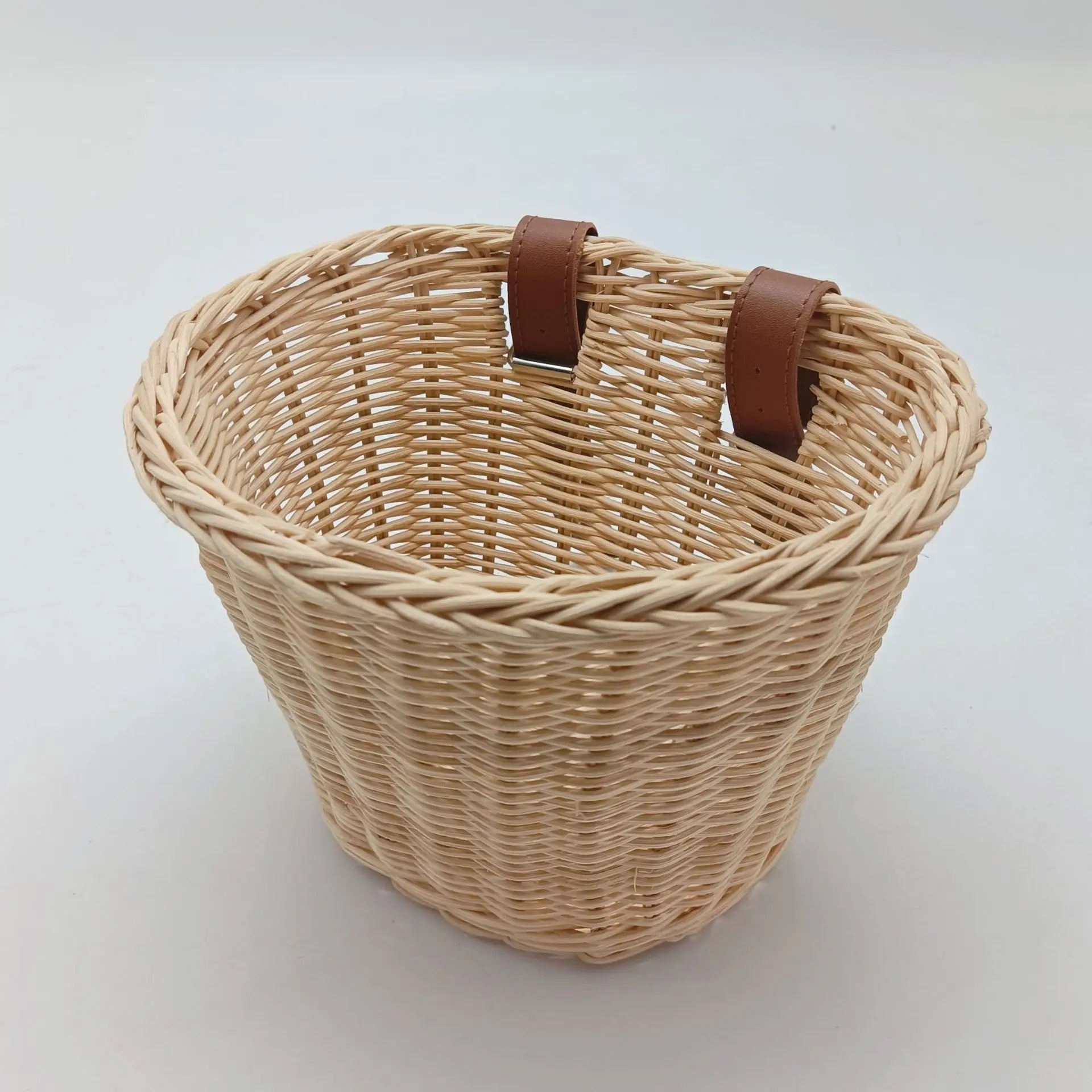 Eco-friendly Woven Rattan Baskets - Fit Scooters Baby Walkers Children's Bikes & Electric Vehicles Multiple Sizes Rattan Basket Oasis Select burlywood 21x17x16CM
