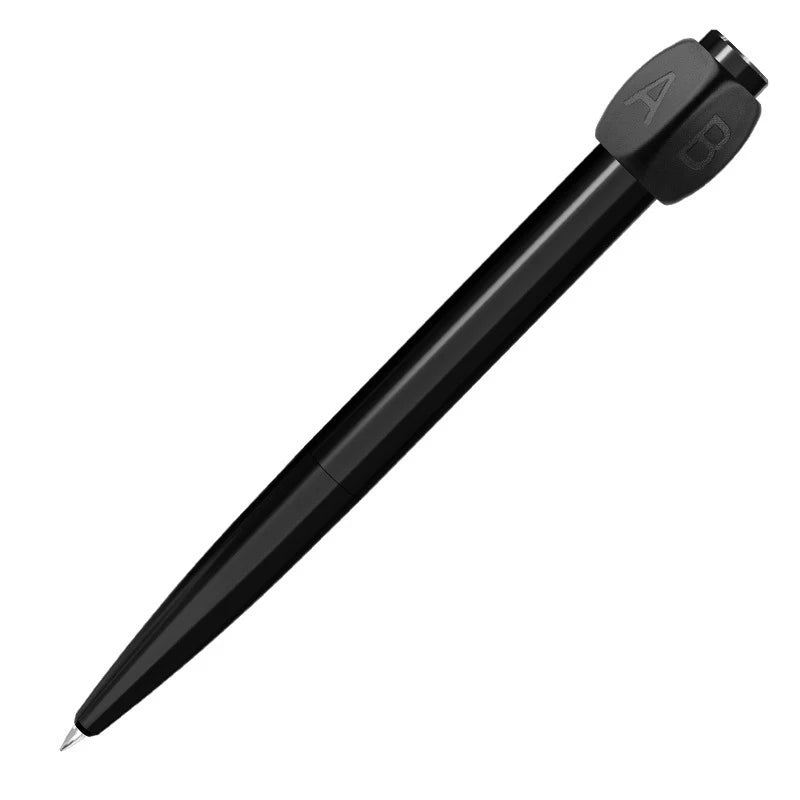 Novelty Abcd Choose Ballpoint Pen New Decompression Rotating Gel Answer Pen Personality Student Stationery 0.5mm Oasis Select Black