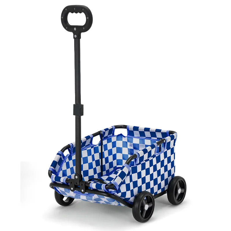 Small Pet Cart Dog Cat Teddy for Trips Pet Dog Cart Lightweight Folding Shopping Cart Dog Stroller Oasis Select blue