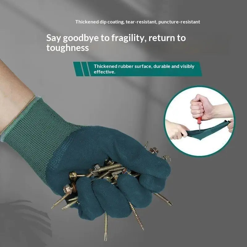Gloves Rubber Palm Coated Durable Thorn Proof Protection Gloves Breathable Waterproof For Cactus Rose Blackberry Oasis Select