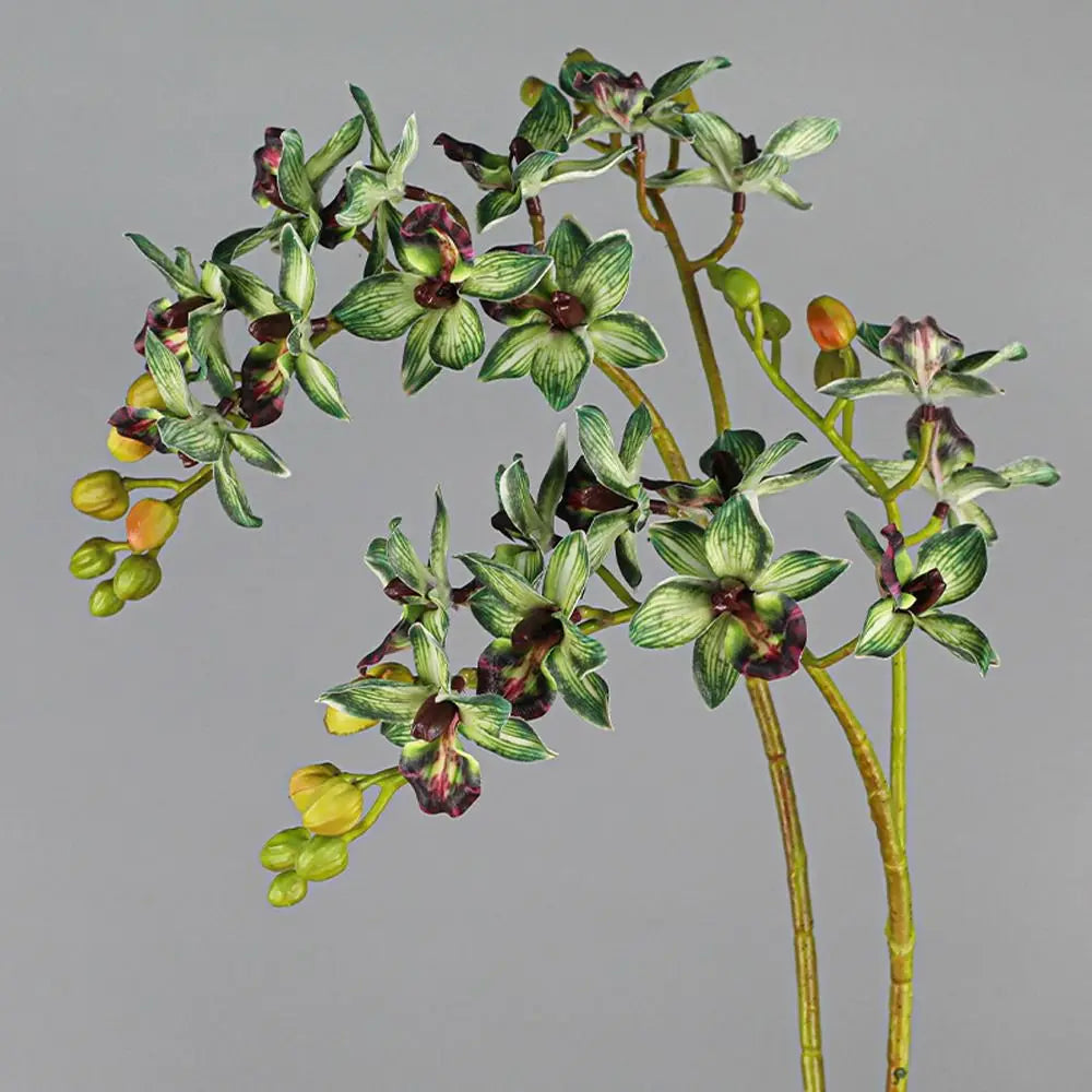 2 Fork Artificial Phalaenopsis Branches Realistic Handmade Artificial Butterfly Orchid Flower Real Touch Simulation Plant Oasis Select