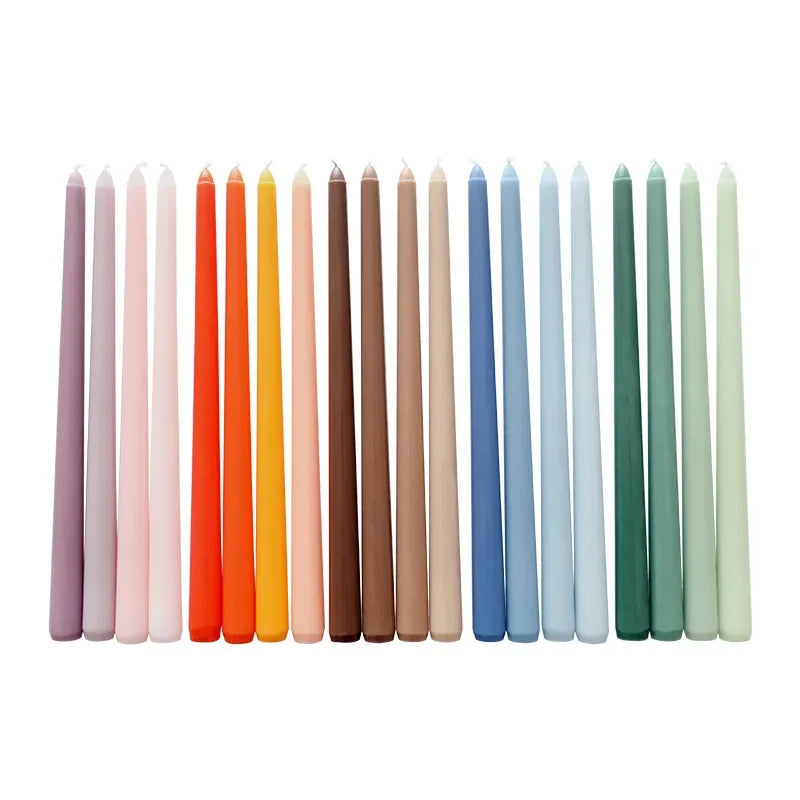 30CM Long Pole Candle Romantic Wedding Candlelight Dinner Non-smoking Morandi Banquet Gradient Pole Wax Decoration Oasis Select