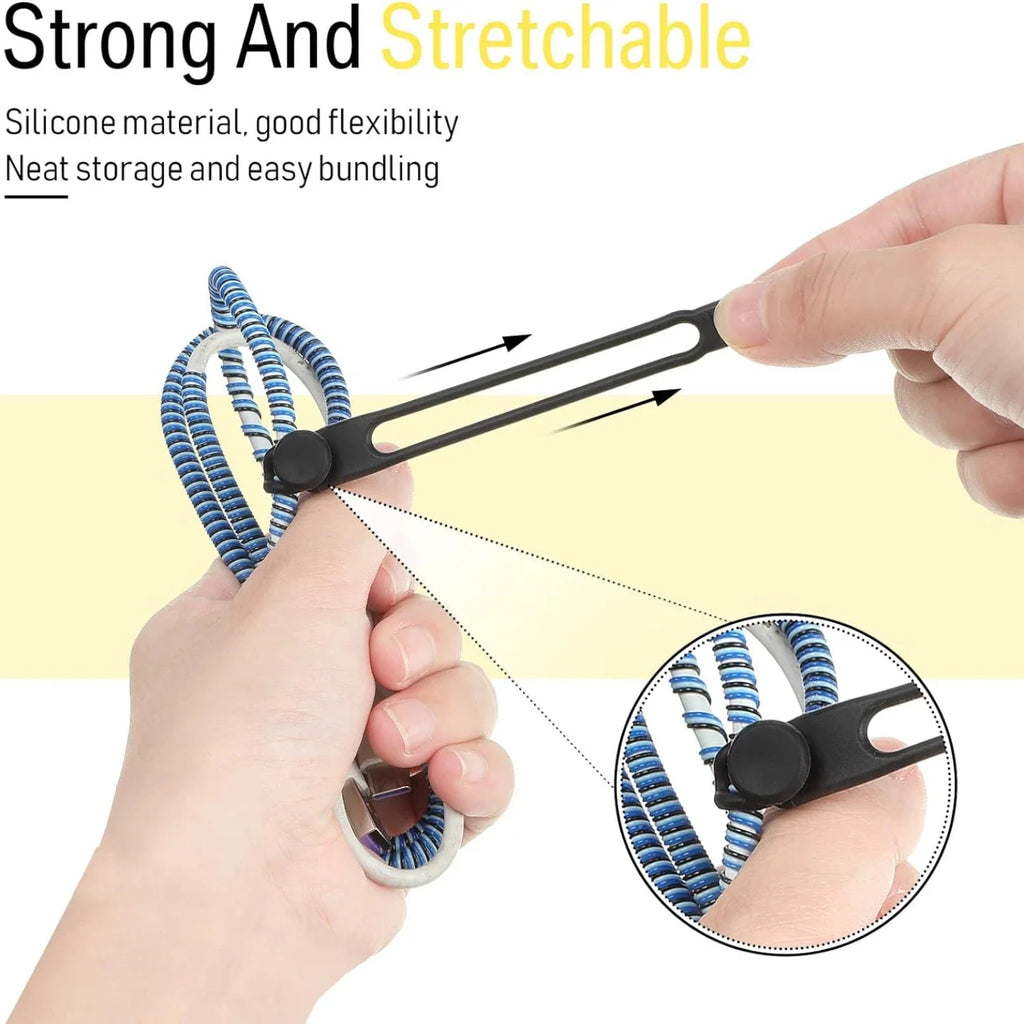 Reusable Silicone Cable Ties – Cord Organizer Straps 6–120 PCS
