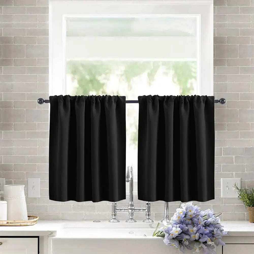 Short Tier Curtains | Half Window Panel – Light Filtering