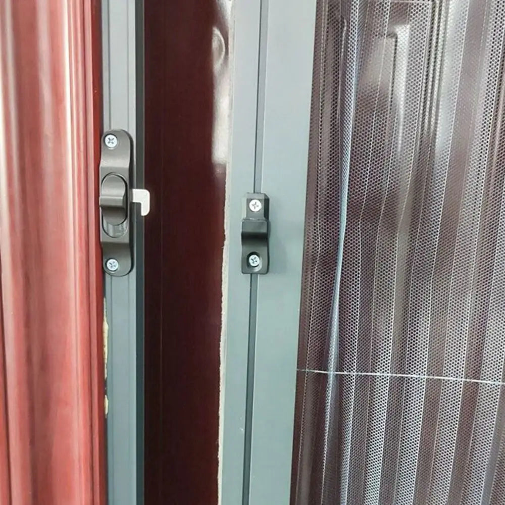 Aluminium Alloy Sliding Pull Door Lock Hardware Anti Theft Window Hook Lock Multifunctional Push-Pull Door lock buckle Window Oasis Select
