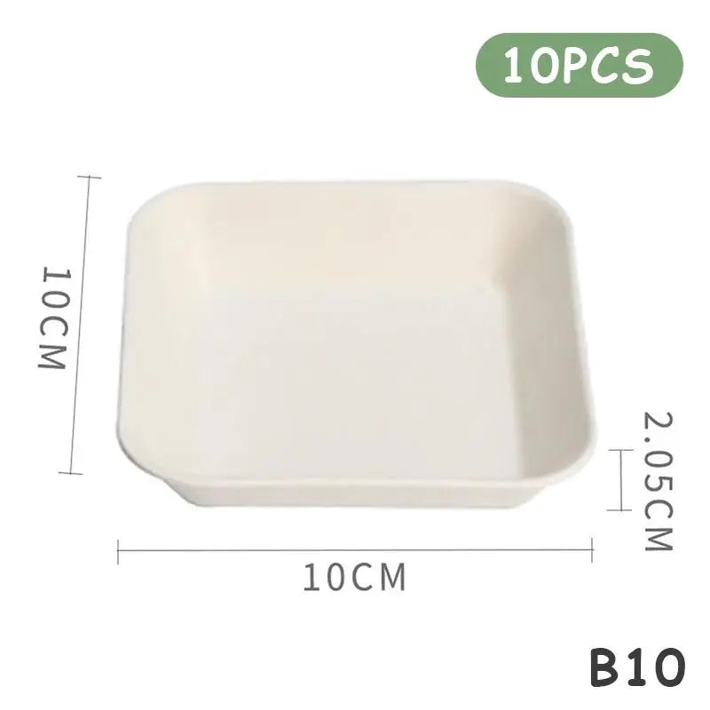 Compostable Sugarcane Dessert Plates – 10 or 25 Pack | Eco Snack