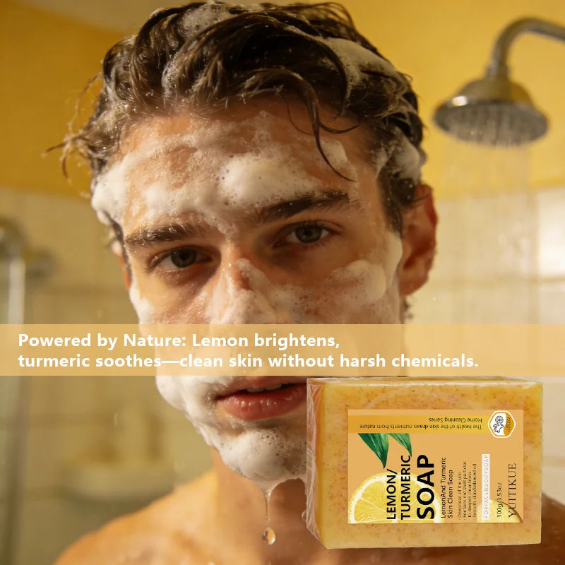 YUITIKUE Lemon Turmeric Glow Soap – Brighten & Exfoliate 100g
