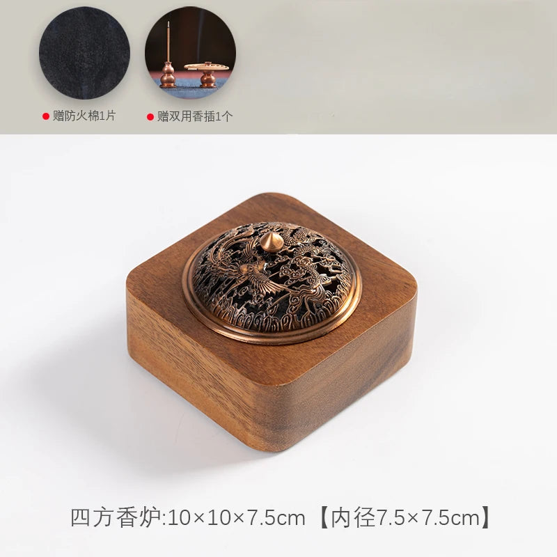 Domestic Indoor Tea Ceremony Walnut Aromatherapy Stove Chinese Incense Stick Incense Burner Oasis Select C