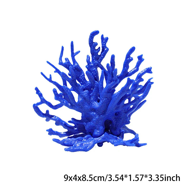 Coralline Artificial Fish Tank Decorations Aquarium Artificial PVC Plants Coral Ornaments Aquarium Landscape Aquarium Oasis Select Dark blue S