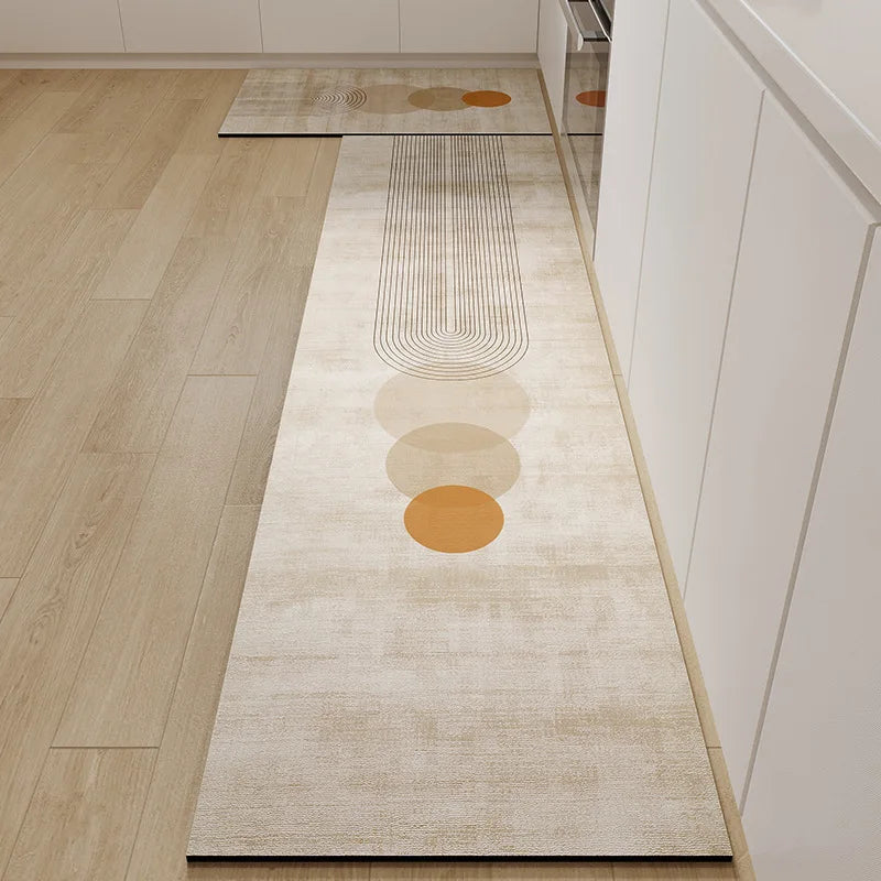 Minimalist geometric diatomaceous earth mat for household anti slip foot mat, water absorption and anti drop kitchen mat Oasis Select 06 50X80cm