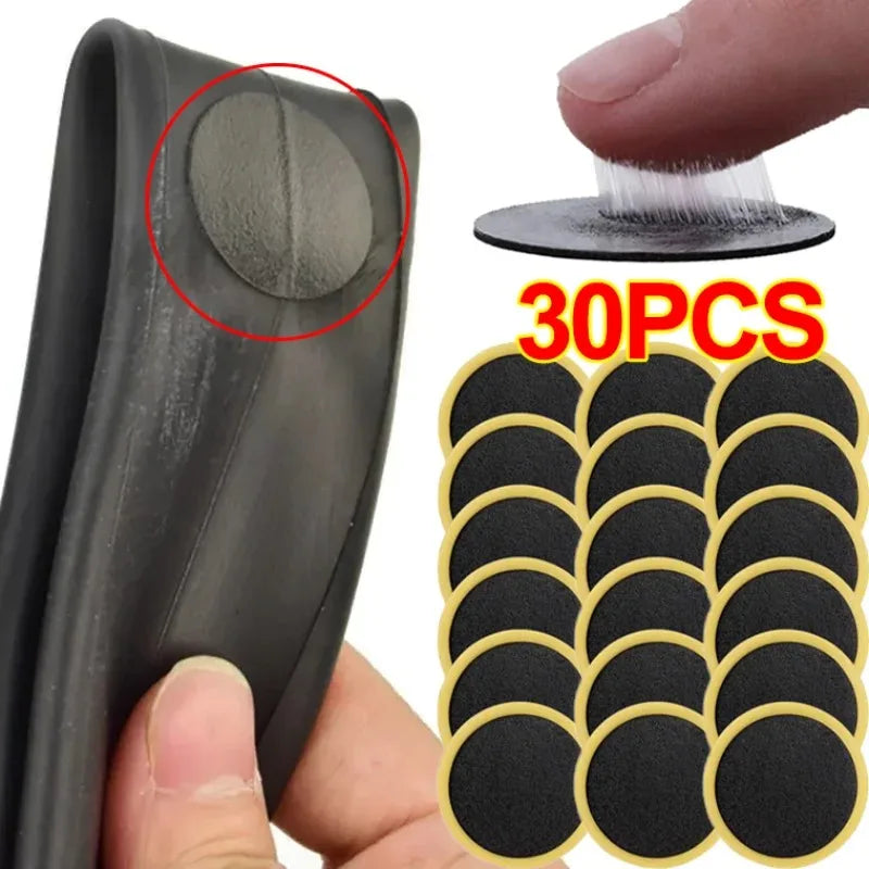 30/20/10 PCS Bicycle Glue-free Tire Patches Tool Quick Repairing Tyre Protection Patch Adhesive Quick Drying Bike Accessories Oasis Select