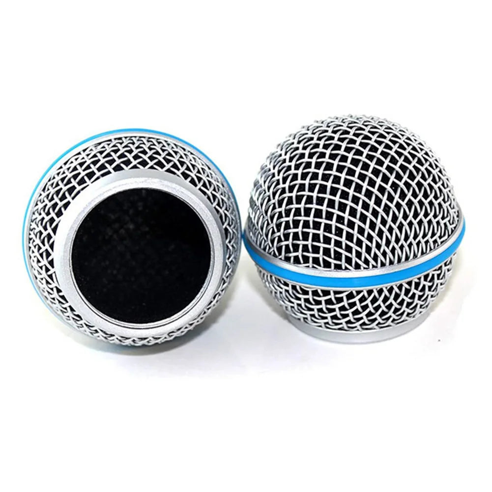 Microphone Mesh Head For 58 Microphone Fits For Shure Beta Grill Mesh Head Steel Replacement Microphones DIY Parts Oasis Select 58A