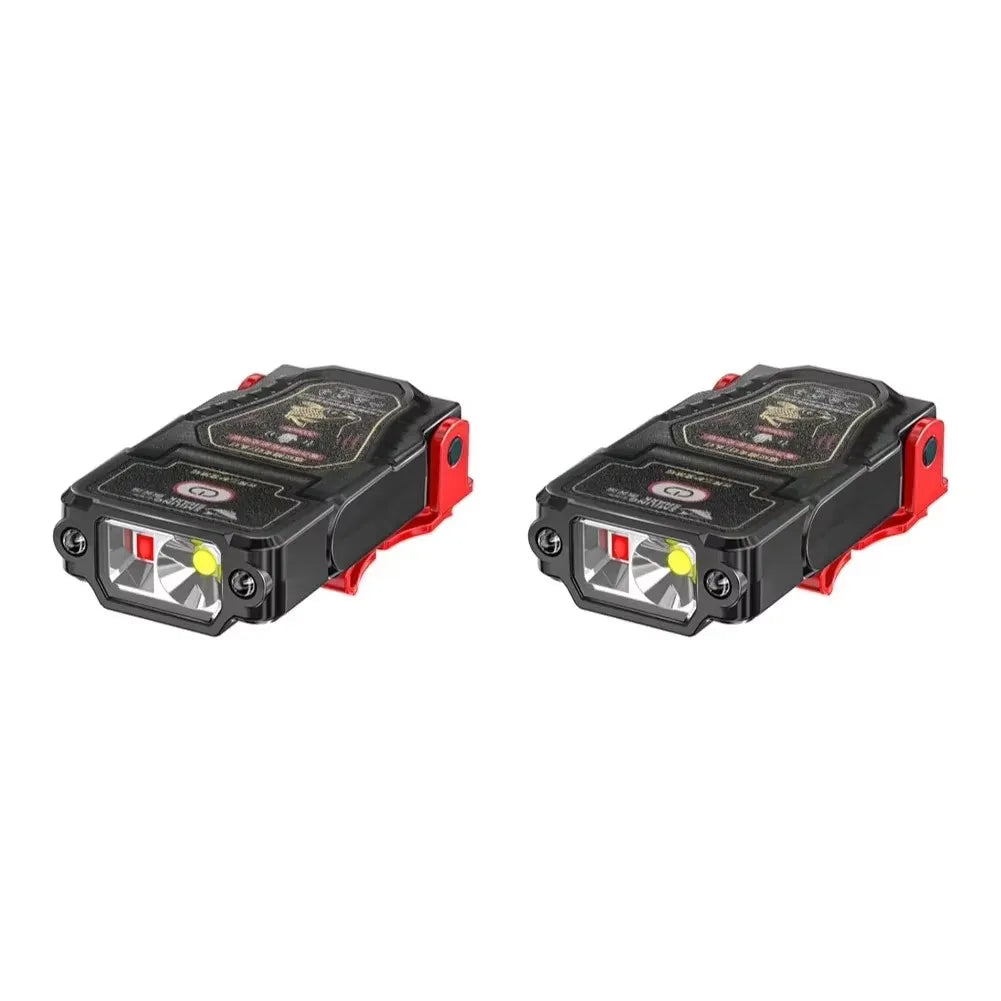 Mini Sensor LED Headlamp Rechargeable Waterproof Headlight Flashlight for Camping Fishing Hat Cap Clip Torch 1-10PCS Oasis Select XHK12 2pcs