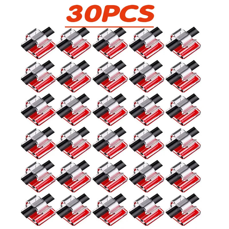 10/20/40pcs Cable Organizer Clips Cable Management Wire Manager Cord Holder Charging Data Line Bobbin Winder Wall Mounted Hook Oasis Select 30pcs-Transparent