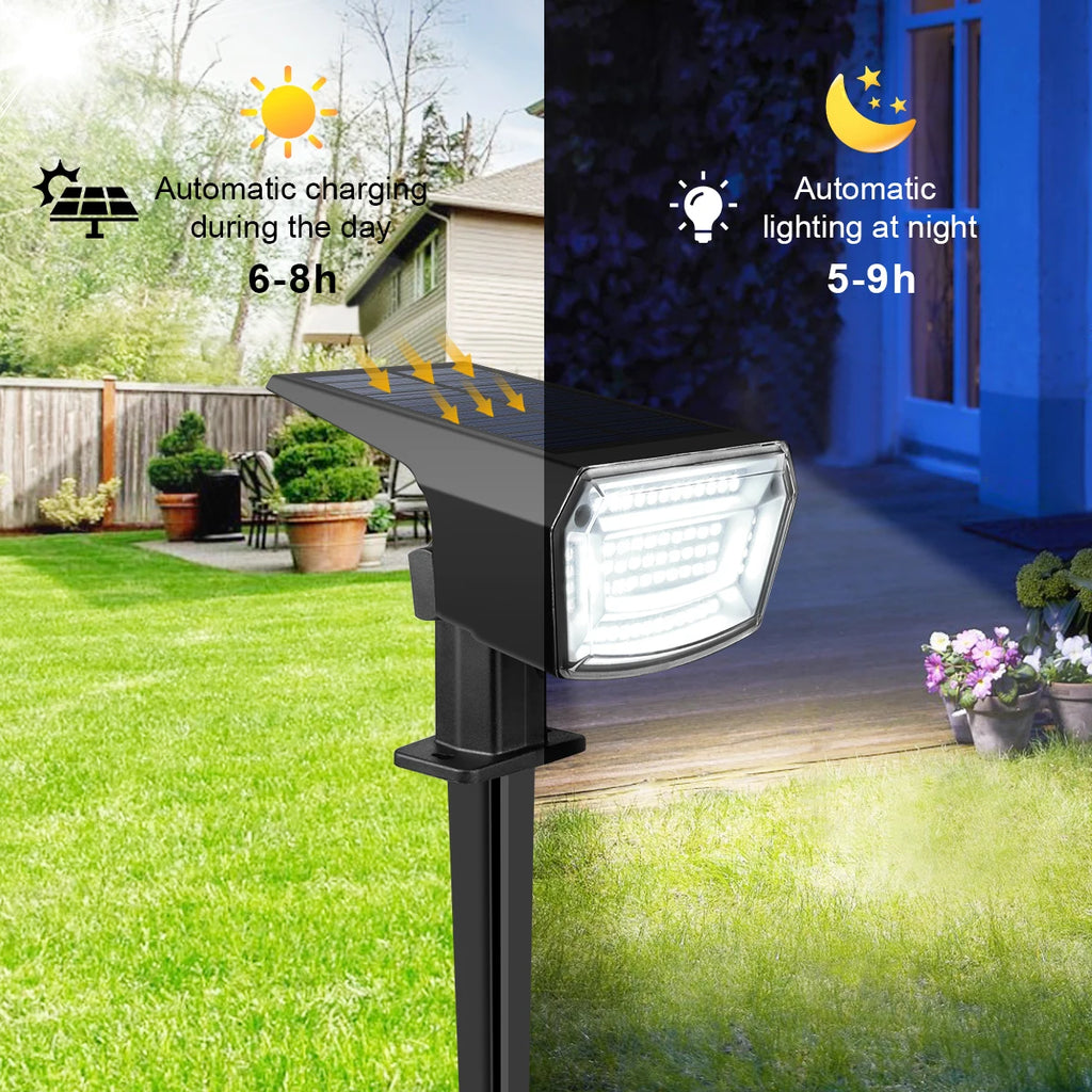 1-5Pcs Solar Outdoor Spot Lights Waterproof can work under -20℃~60℃,59LEDs Adjust Brightness Xmas Tree Yard Path Lawn Decor Lamp Oasis Select